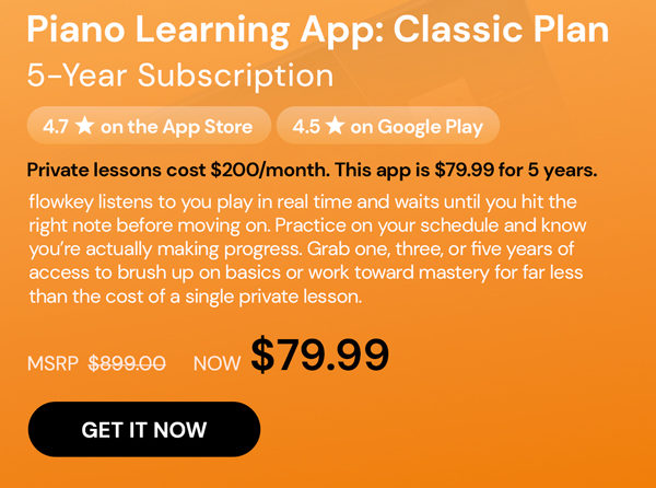 Flowkey Classic Plan: 5-Year Subscription