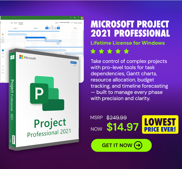 Microsoft Project 2021 Professional: Lifetime License for Windows