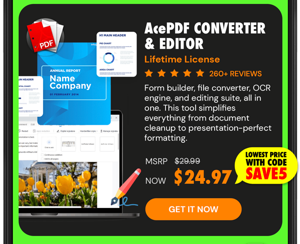 AcePDF Converter & Editor: Lifetime License