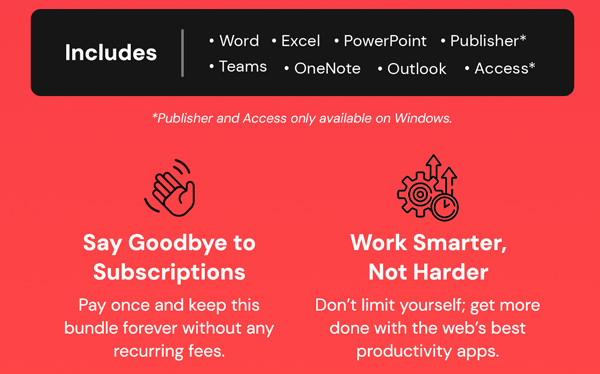 Microsoft Office Professional 2021 for Windows: Lifetime License