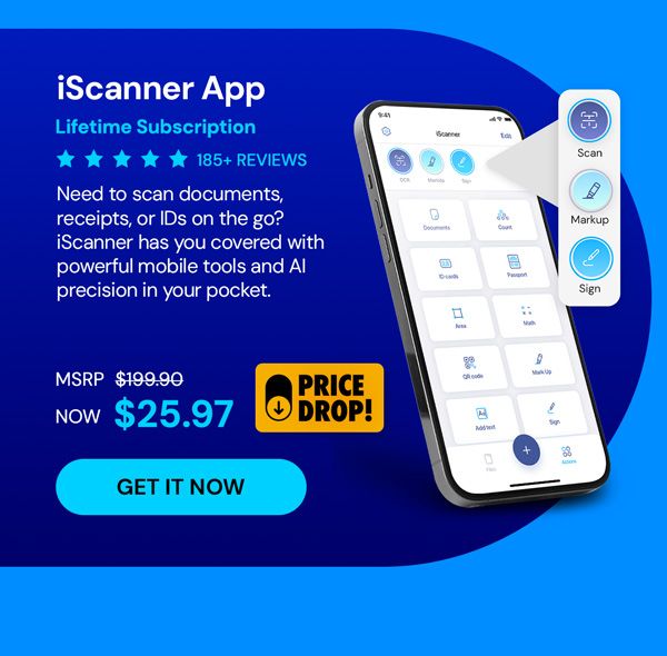 iScanner App: Lifetime Subscription