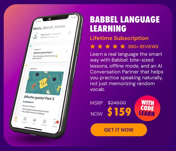 Babbel Language Learning: Lifetime Subscription (All Languages)