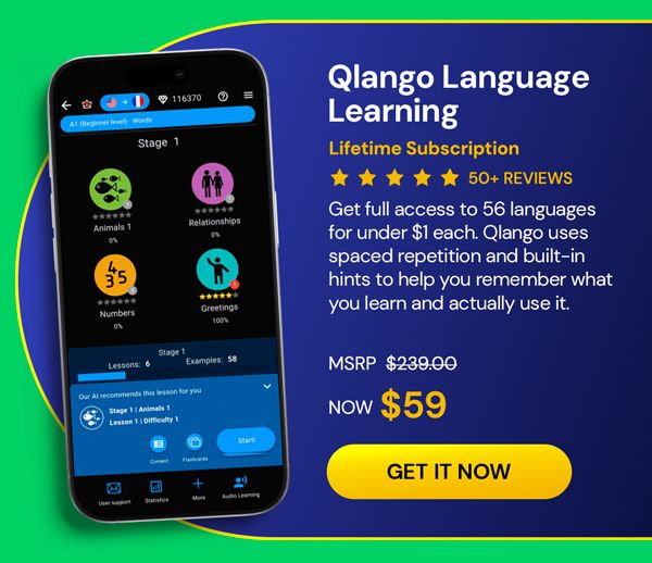 Qlango Language Learning: Lifetime Subscription (All Languages)
