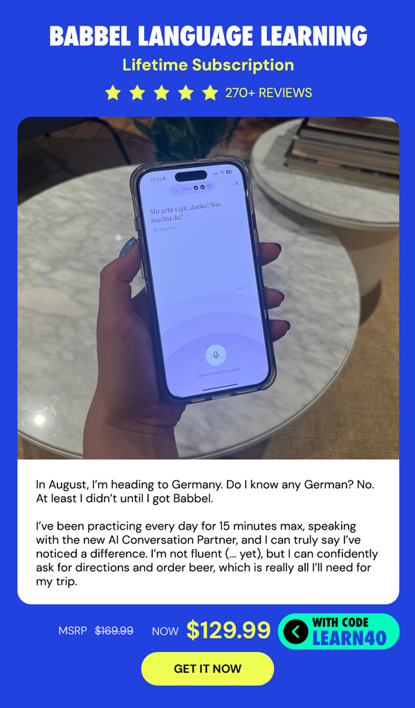 Babbel Language Learning: Lifetime Subscription (All Languages)