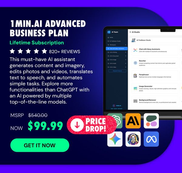1minAI Advanced Business Plan Lifetime Subscription
