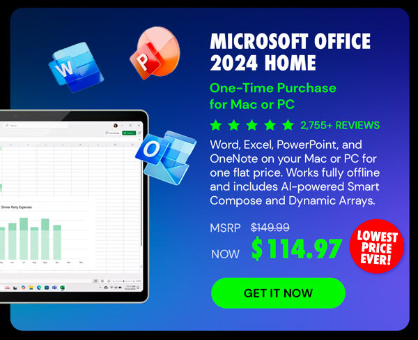 Microsoft Office 2024 Home for Mac or PC: One-Time Purchase