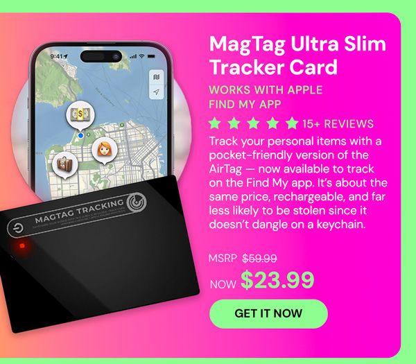 MagTag Ultra Slim Tracker Card - Works with Apple Find My App