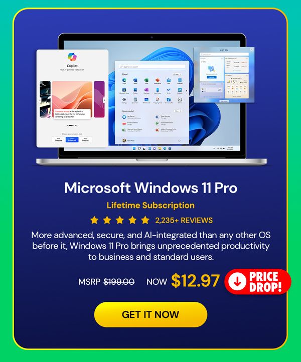 Microsoft Windows 11 Pro: Lifetime License