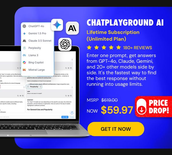 ChatPlayground AI: Lifetime Subscription (Unlimited Plan)