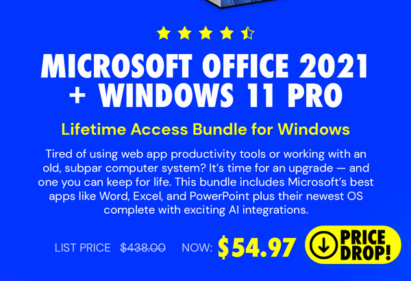 The Ultimate Microsoft Office Professional 2021 for Windows: Lifetime License + Windows 11 Pro Bundle