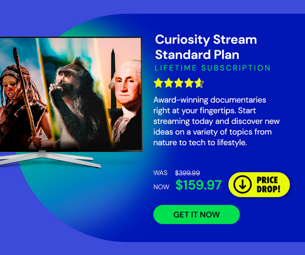 Curiosity Stream Standard Plan: Lifetime Subscription