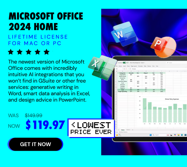 Microsoft Office 2024 Home for Mac or PC