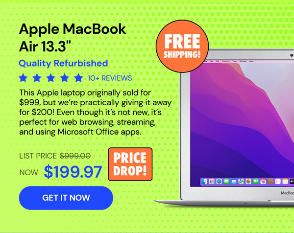 Apple MacBook Air 13.3" (2017) 1.8GHz i5 8GB RAM 128GB SSD Silver (Refurbished)