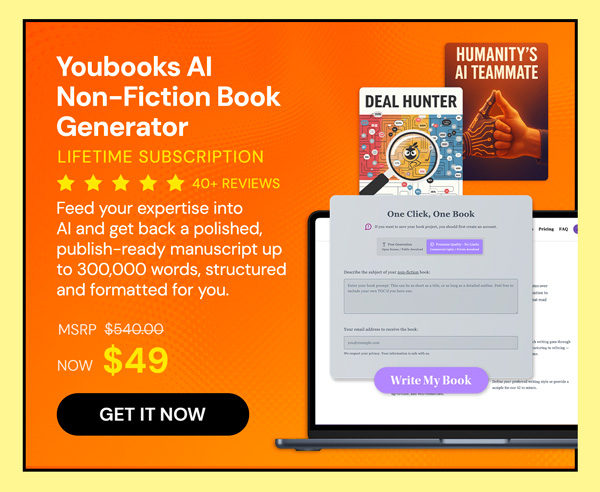 Youbooks AI Non-Fiction Book Generator: (Fan Plan) Lifetime Subscriptions