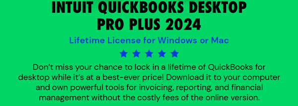 Intuit QuickBooks Desktop Pro Plus 2024 (1 User): Lifetime Licenses
