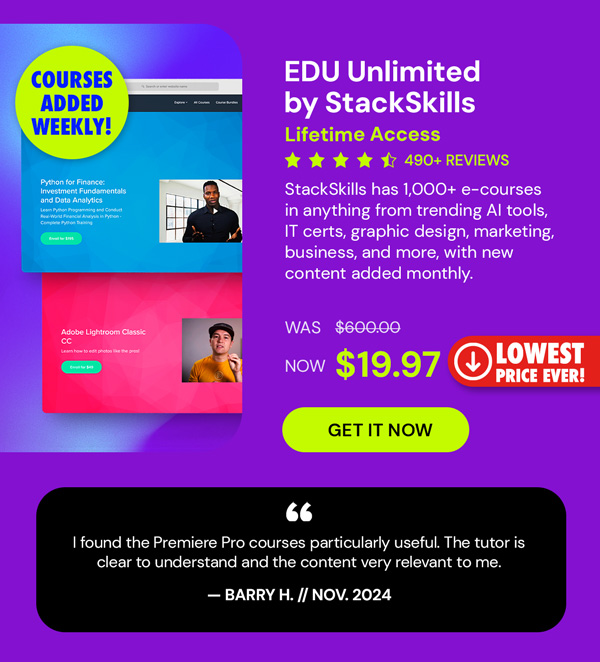 EDU Unlimited by StackSkills: Lifetime Access