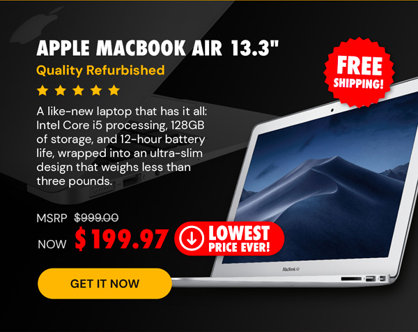 Apple MacBook Air 13.3" (2017) 1.8GHz i5 8GB RAM 128GB SSD Silver (Refurbished)