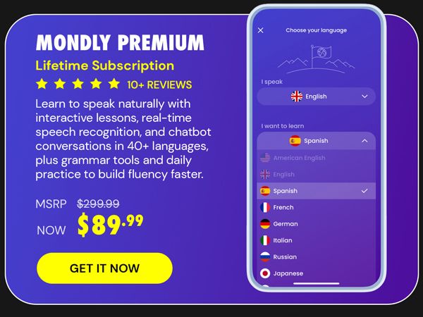 Mondly: Lifetime Subscription (All Languages)