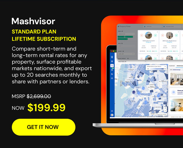 Mashvisor - Real Estate Investment Software - Standard: Lifetime Subscription