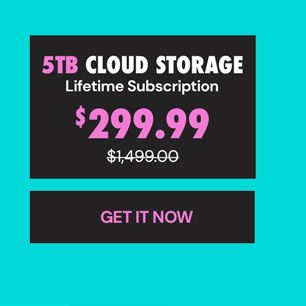 FolderFort 5TB Cloud Storage Pro Plan: Lifetime Subscription