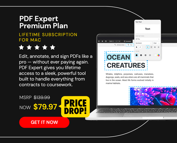 PDF Expert Premium Plan: Lifetime Subscription (Mac)