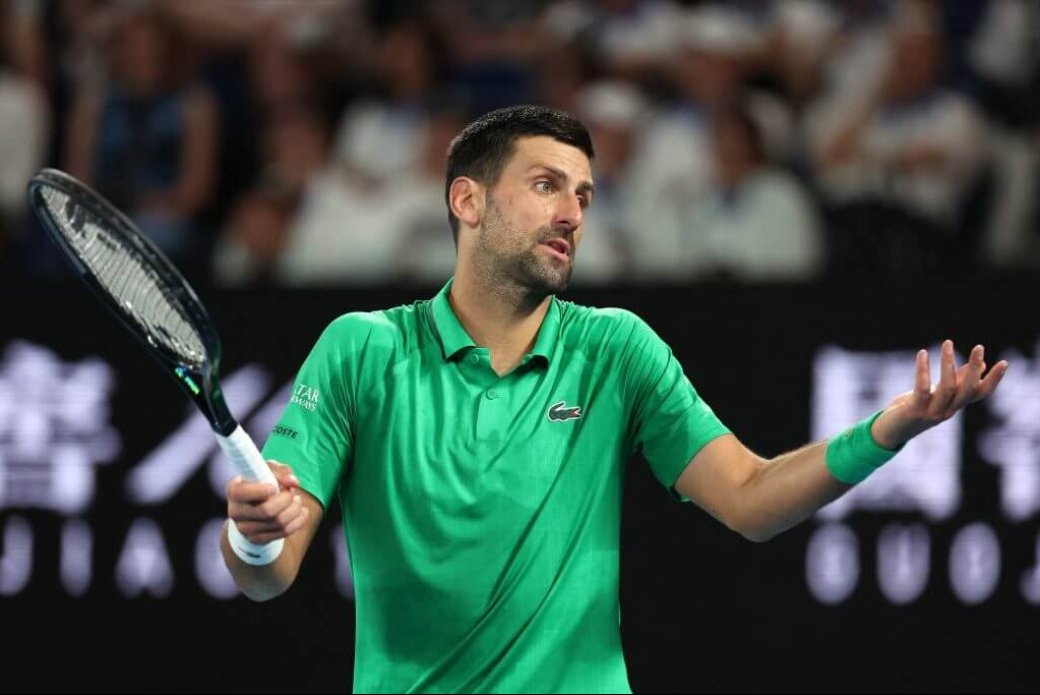 Novak Djokovic narrowly avoids Australian Open disqualification after striking ball in anger