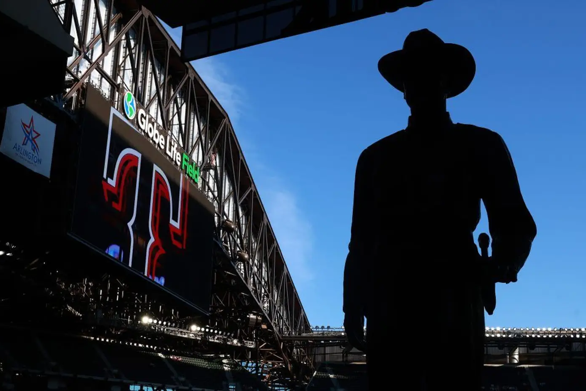 This statue was too controversial for a Dallas airport. Why did the Texas Rangers give it a home?