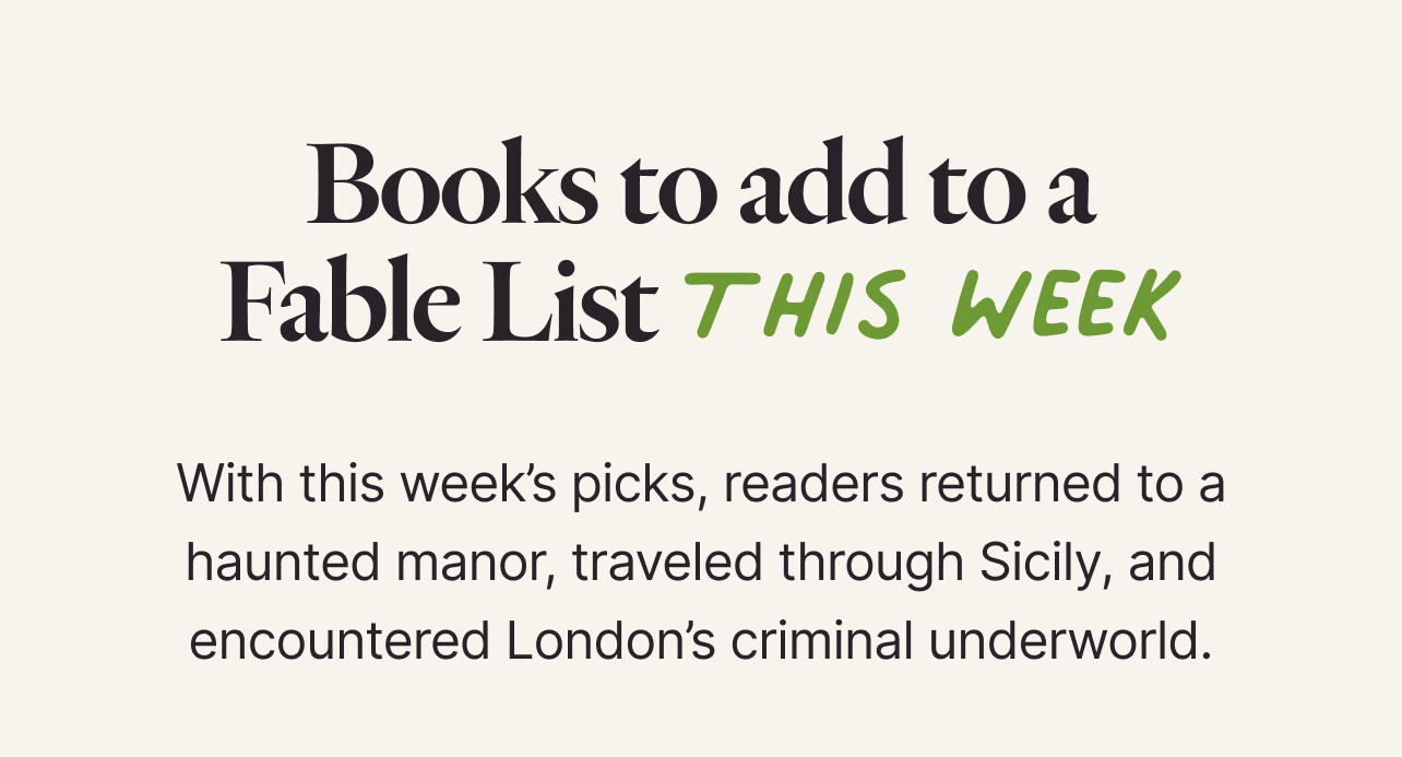 Books Most-Added to a Fable List this week
