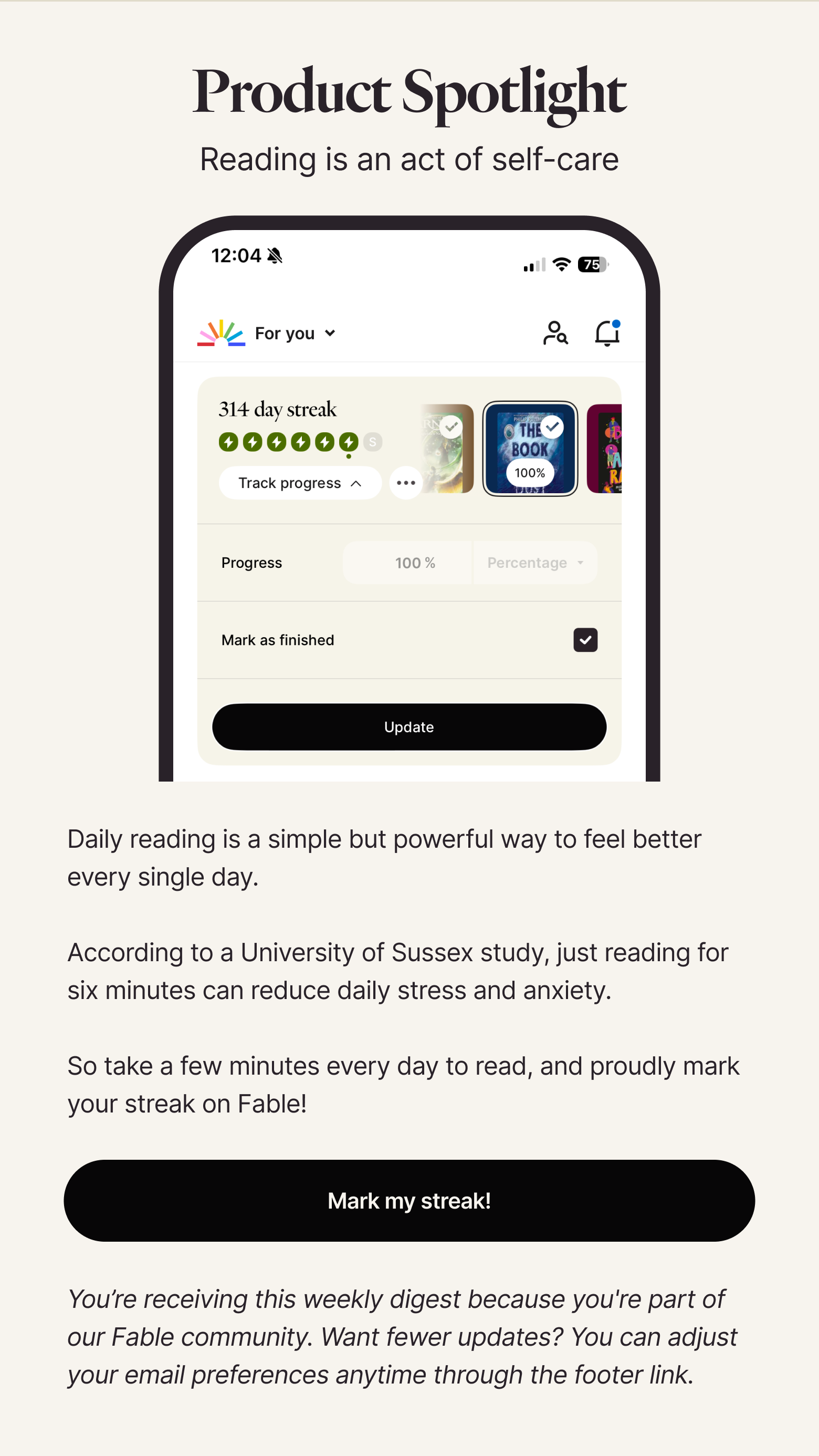 Reading is an act of self-care