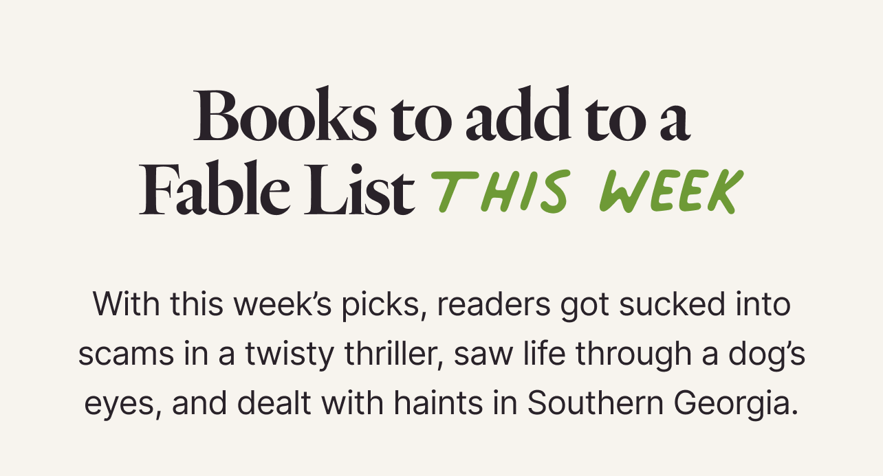 Books Most-Added to a Fable List this week
