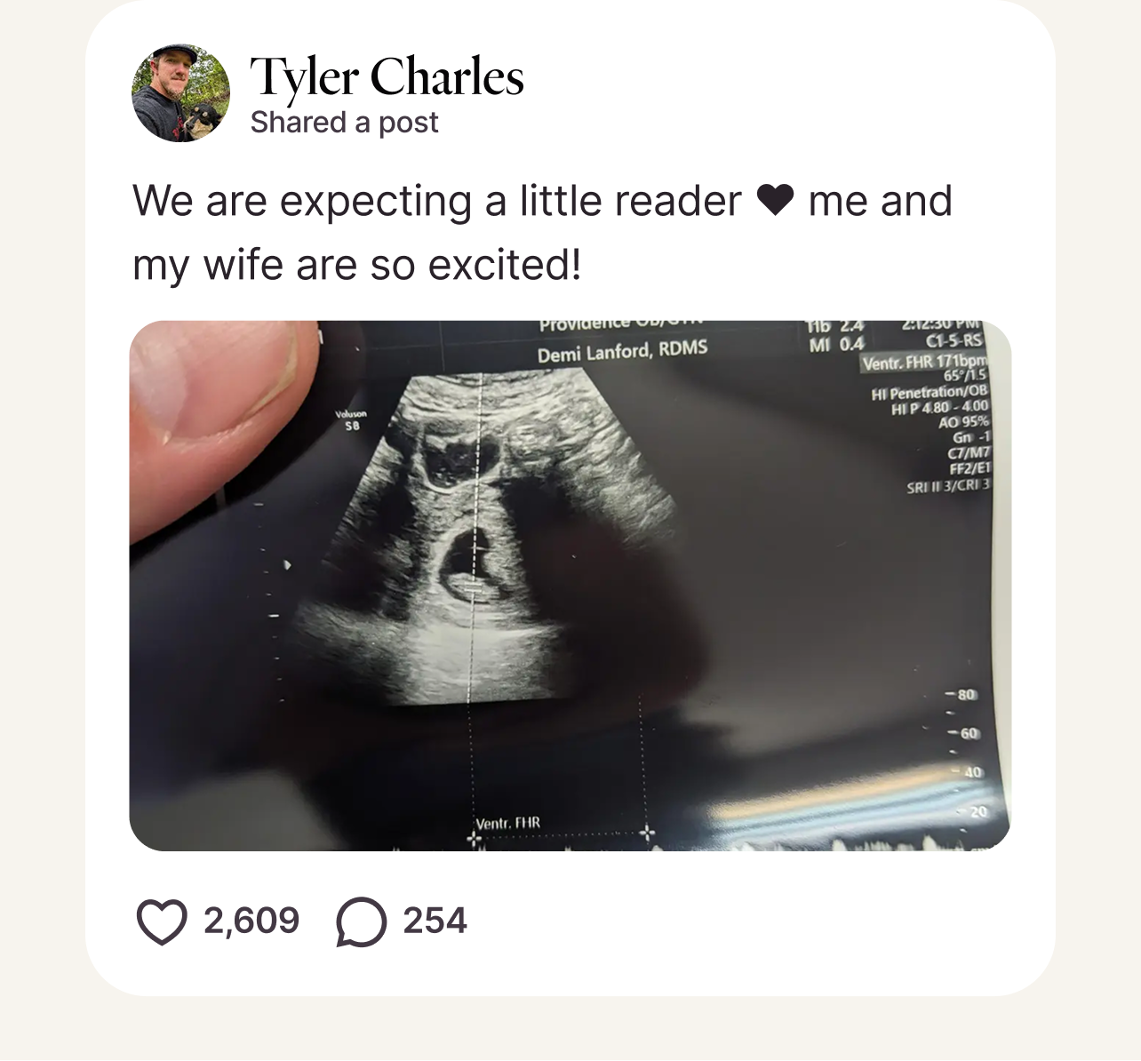 Post from Tyler Charles