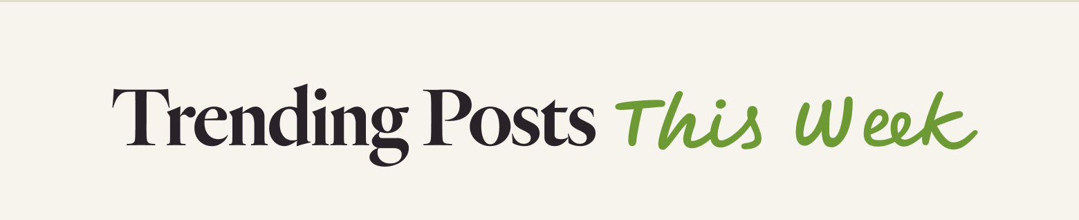 Trending Posts this week