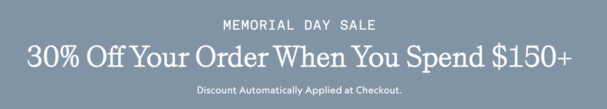 Memorial Day Promo