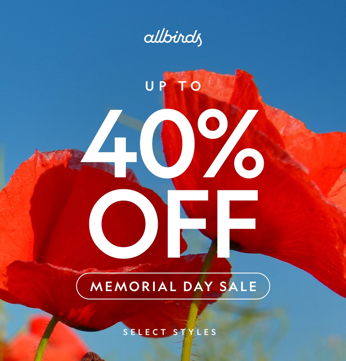 Up To 40% Off Memorial Day Sale Select Styles