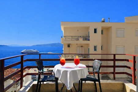 This furnished one-bedroom apartment with panoramic sea views is listed for €130,000—pricing you wouldn’t find on Europe’s established Rivieras.