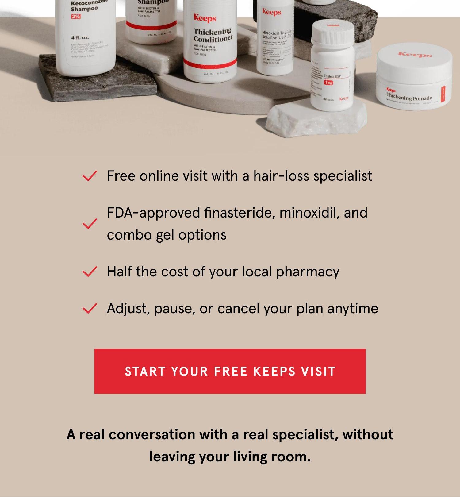 Start your free keeps visit. 