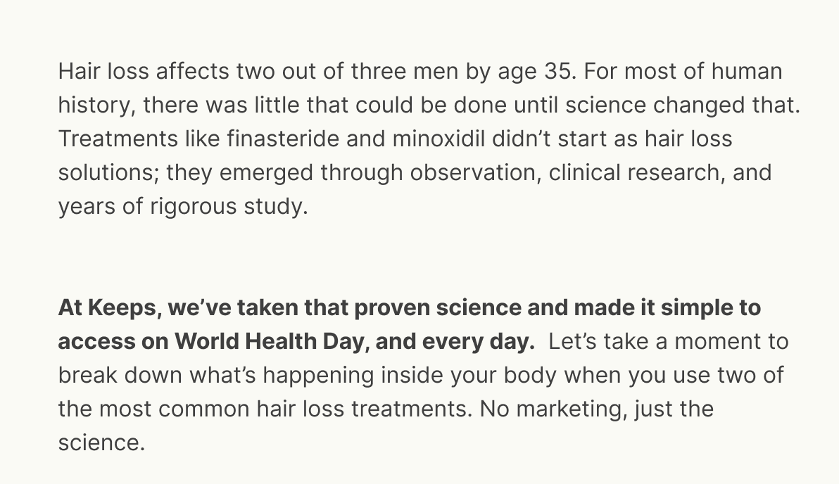 At Keeps we've taken proven science and made it simple to access