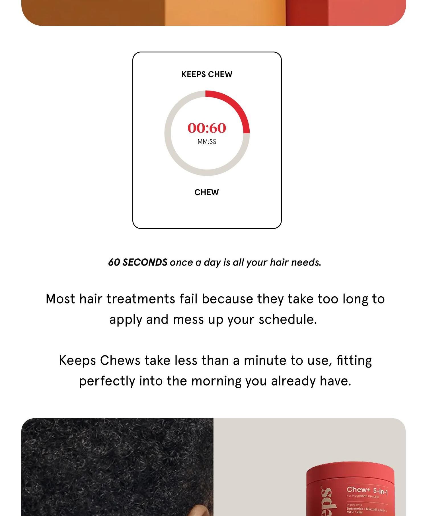 Less than a minute to use