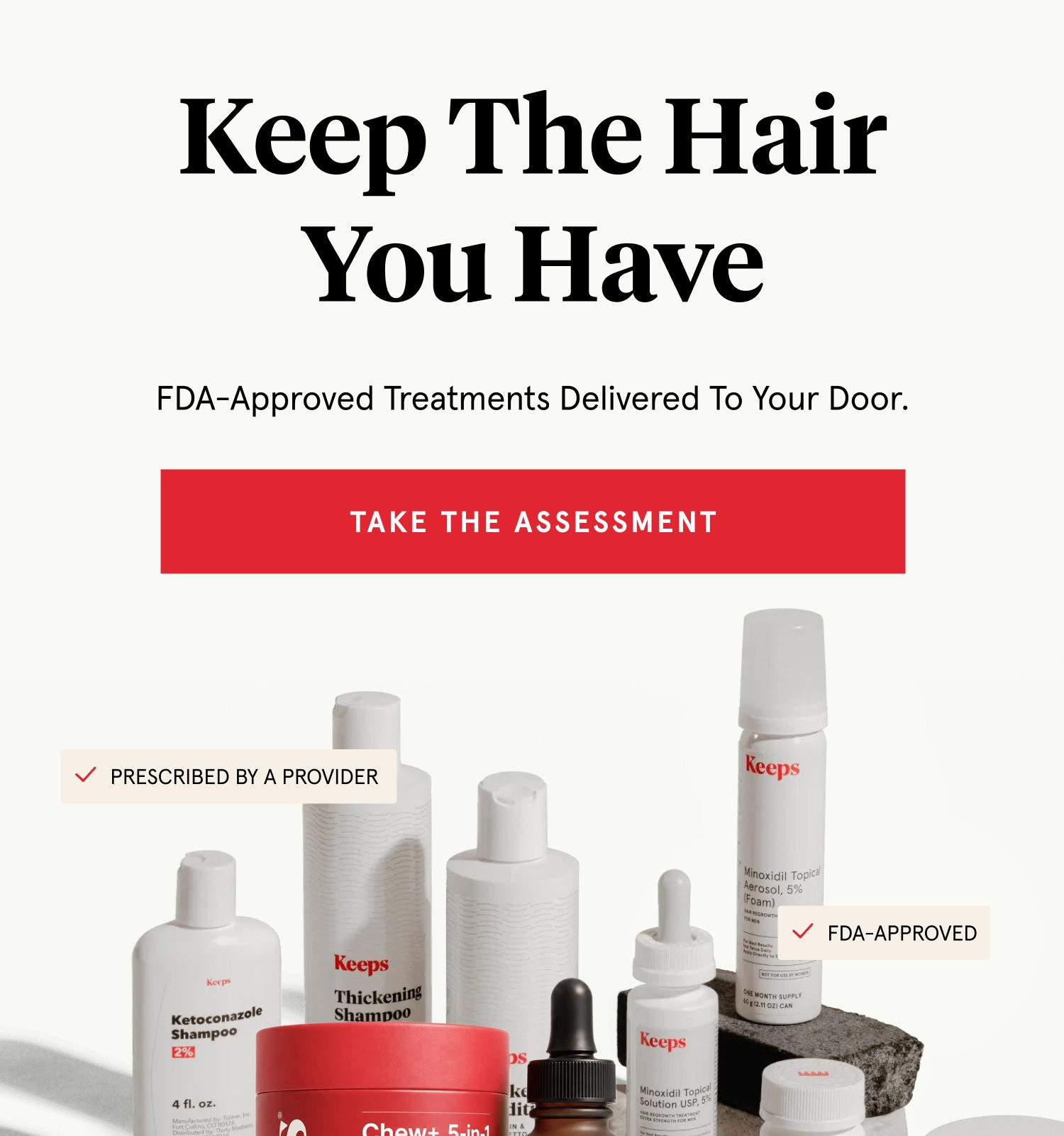 Keeps the hair you have. 
