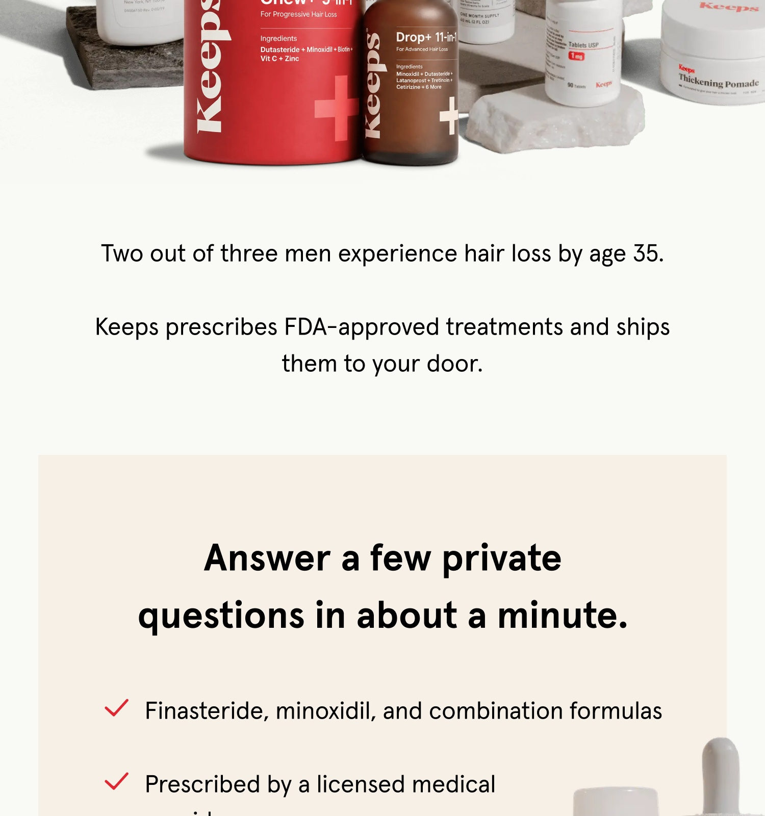 Two out of three men experience hair loss by age 35