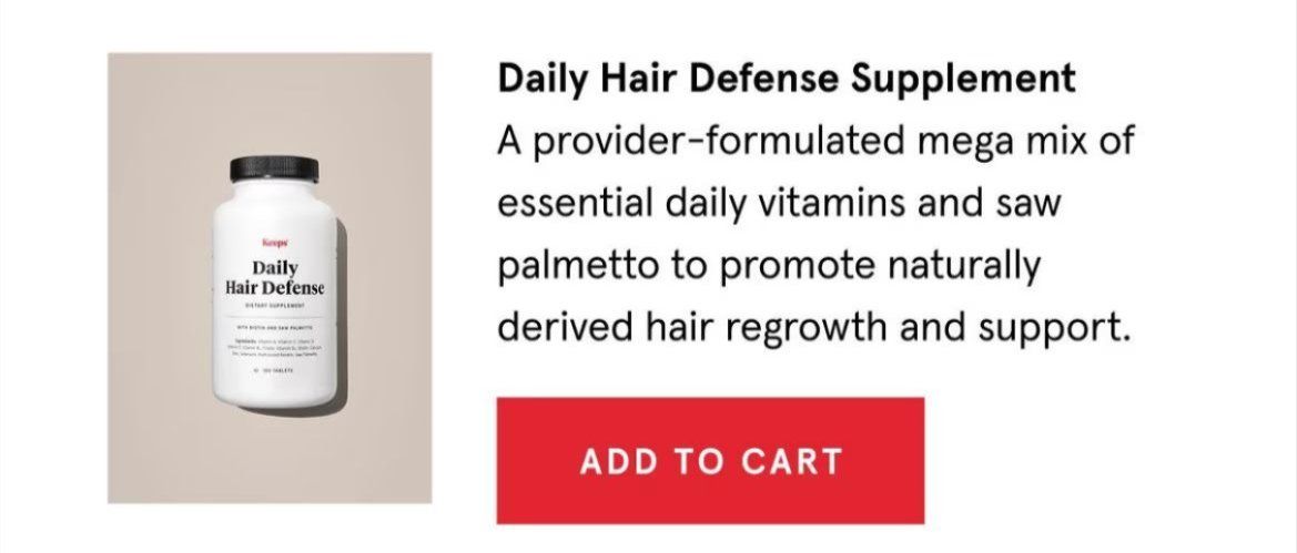 Proven treatments that work together to stop hair loss. 