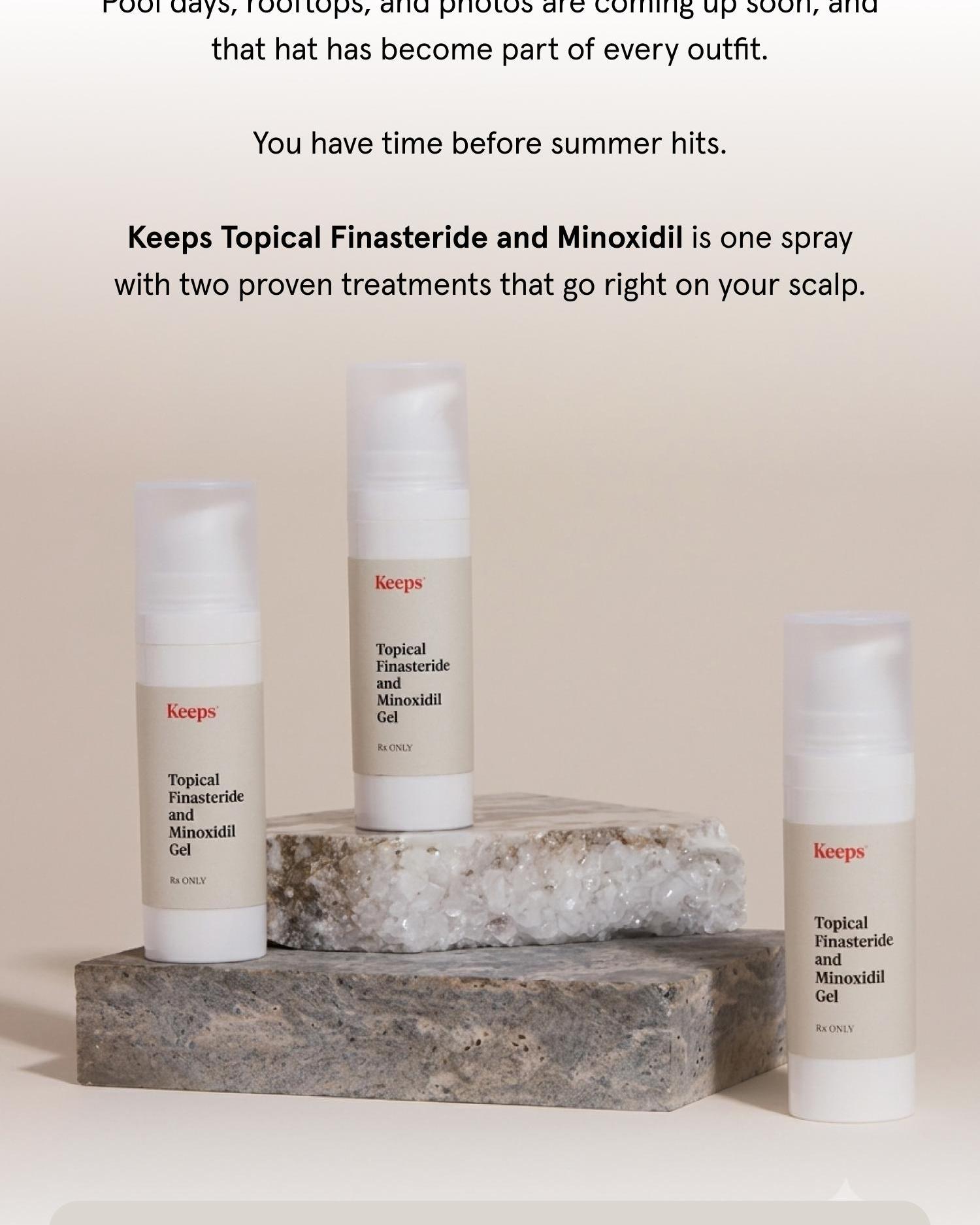 Keeps Topical Finasteride and Minoxidil
