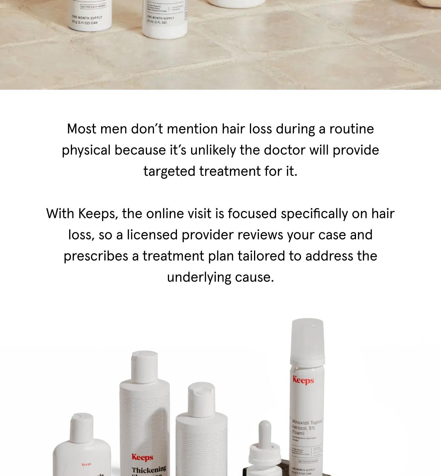 Free online visit to discuss your hair loss. 