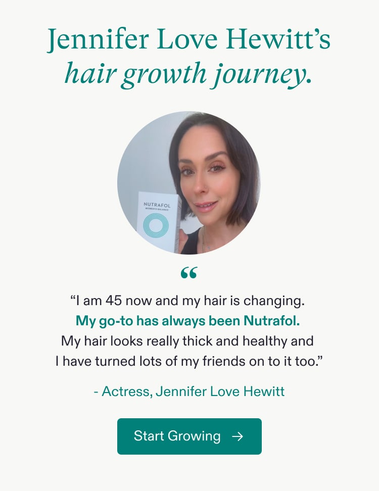 Jennifer Love Hewitt's hair growth journey.