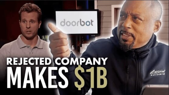 Jamie Siminoff and Daymond John with text overlay