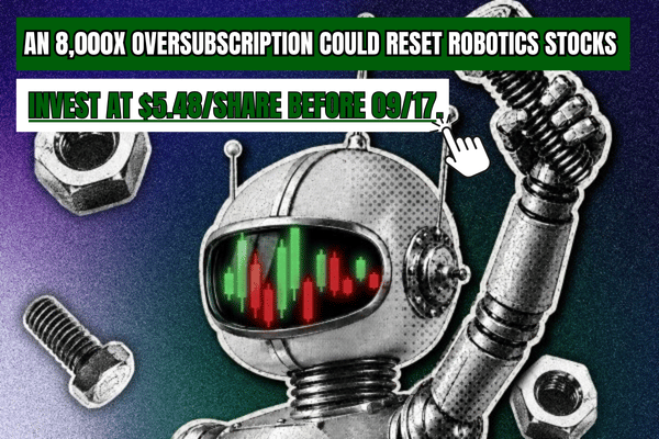 Mechanical robot with candlestick chart