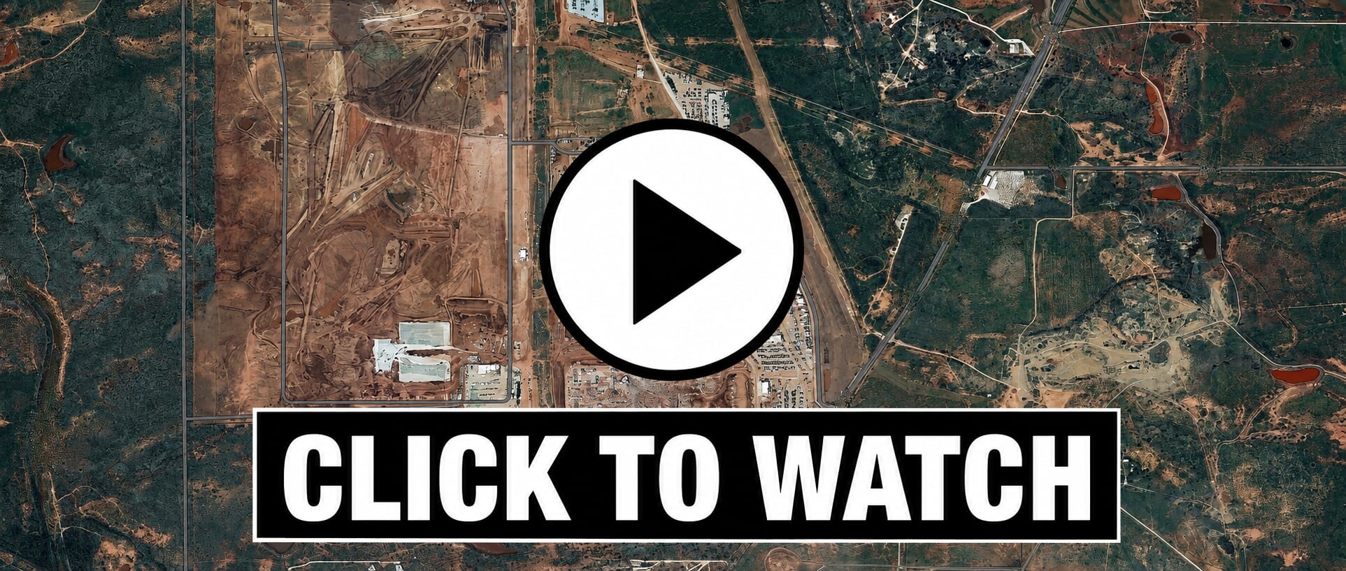 Satellite map with play button overlay