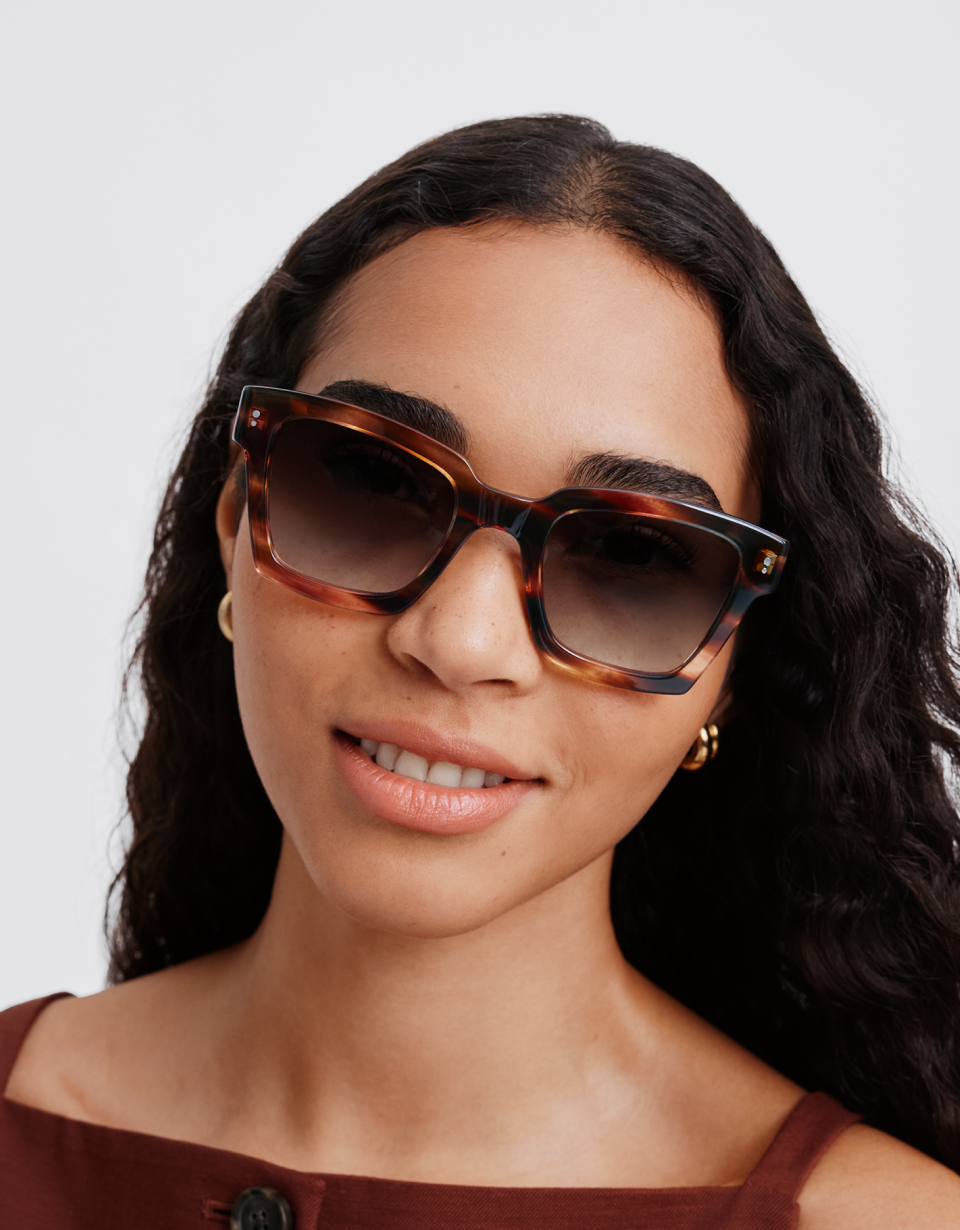 Sonia in Striped Magnolia with Cognac Tortoise Sonia in Striped Magnolia with Cognac Tortoise