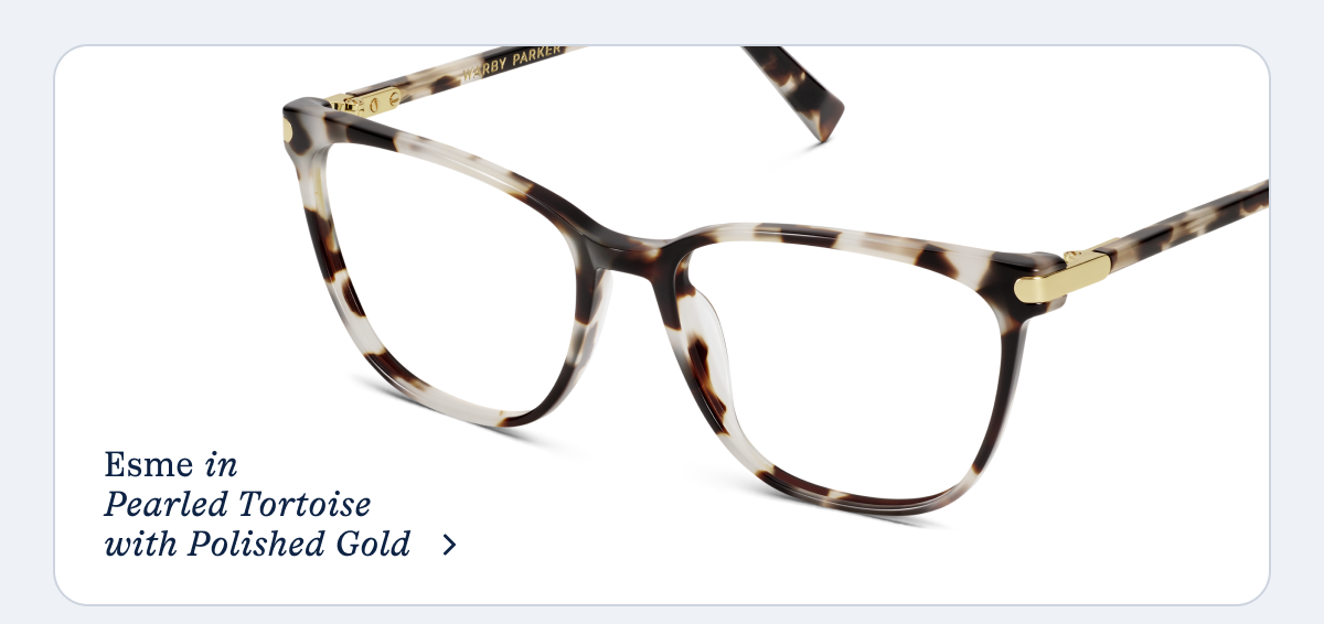 Esme in Pearled Tortoise with Polished Gold Esme in Pearled Tortoise with Polished Gold