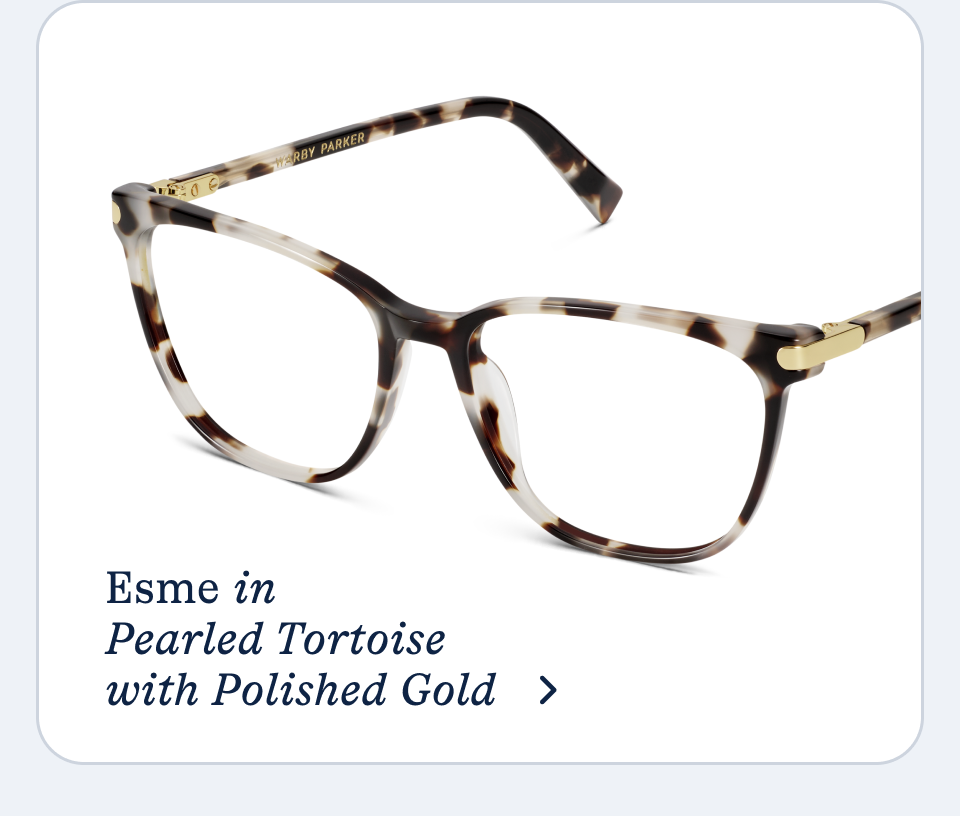 Esme in Pearled Tortoise with Polished Gold Esme in Pearled Tortoise with Polished Gold